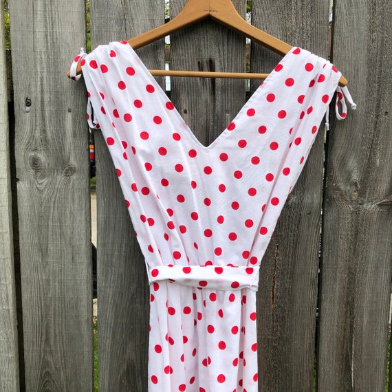 1970s vintage and handmade white and red polka do… - image 6