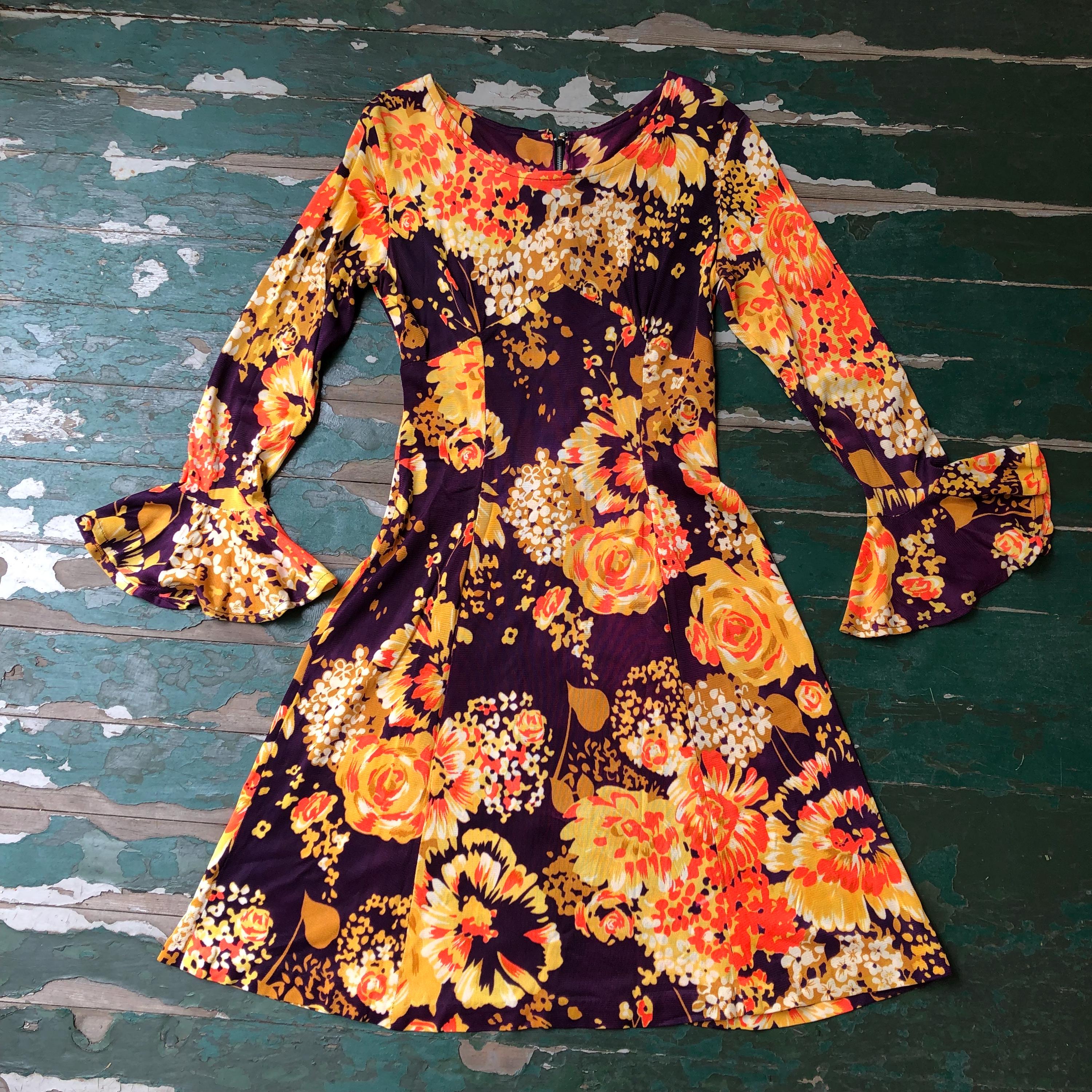 70 Dress Bell Sleeve - Etsy