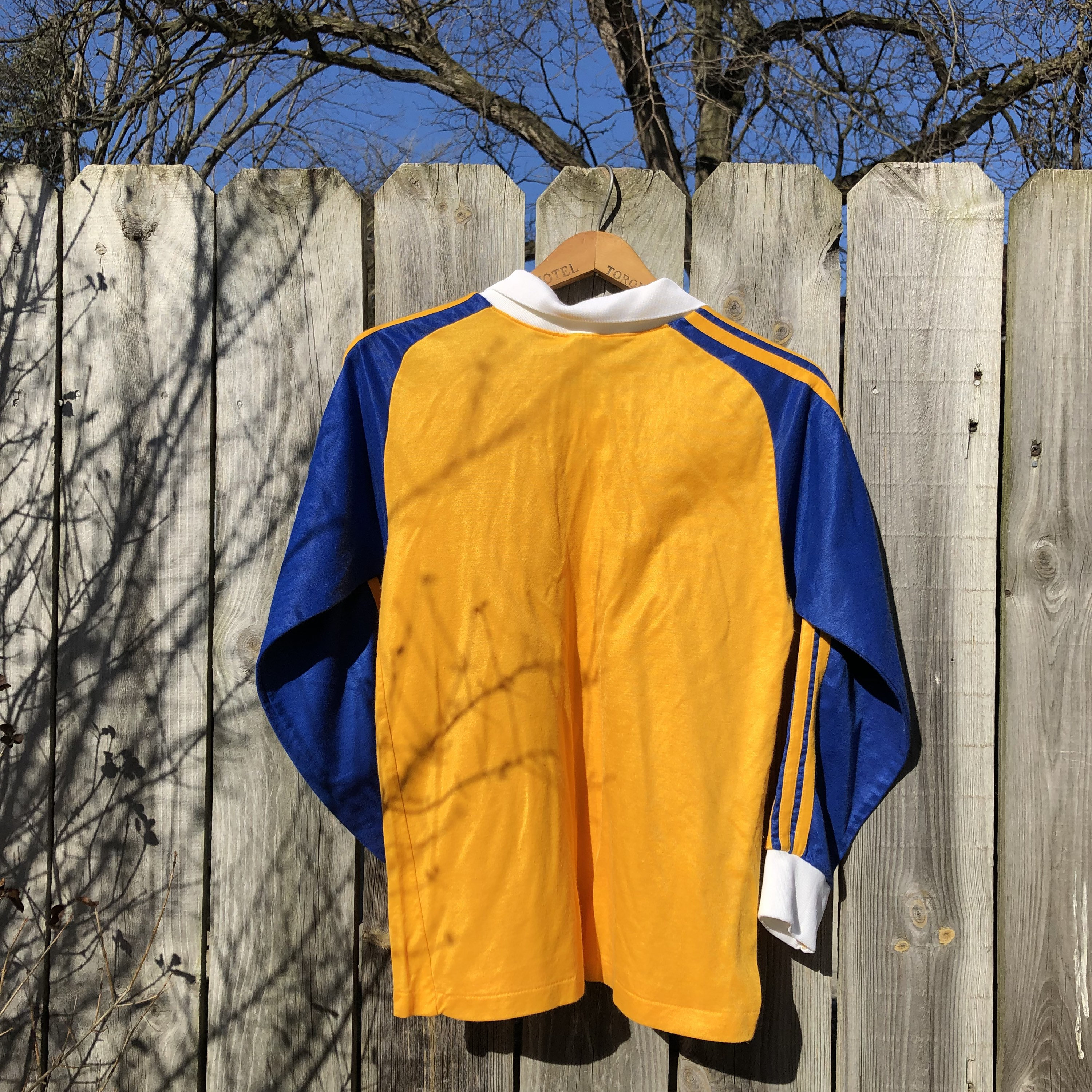 1980s Vintage Adidas Long Sleeve, Collared Soccer Jersey 1980s Vintage Adidas Long Sleeve, Collared Soccer Jersey