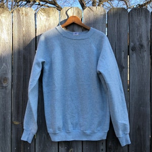 Vintage heather blue/gray vintage raglan crewneck sweatshirt. Free shipping