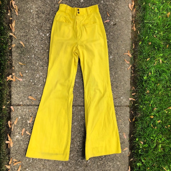 Vintage Bright Yellow Bell Bottom Jeans 