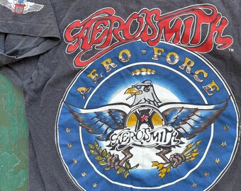 vintage 1986 Aerosmith Force one tour tee