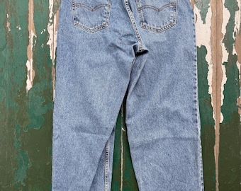 Vintage jaren 90 Levi 580 jeans, wijde pijpen met taps toelopende pijpen 31 taille
