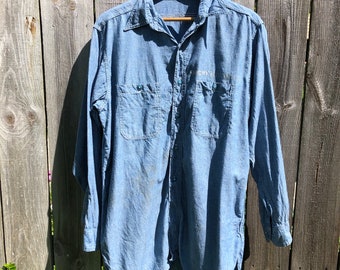1940s WW11 vintage chambray military too with stenciling