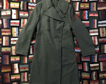 1940s wool military trench, heavy high quality