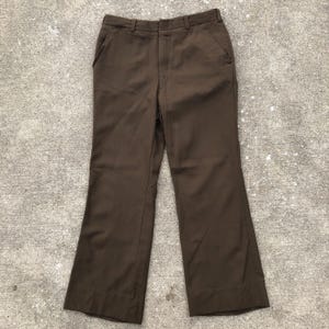 【60s】Vintage WoolTweed Trousers Talonzip Vintage Handmade Wool Salt & Pepper Trousers Pant Talon Zip