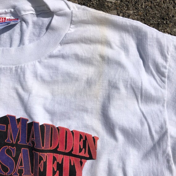 Vintage Madden Safety Team single stitch 90s tee … - image 5