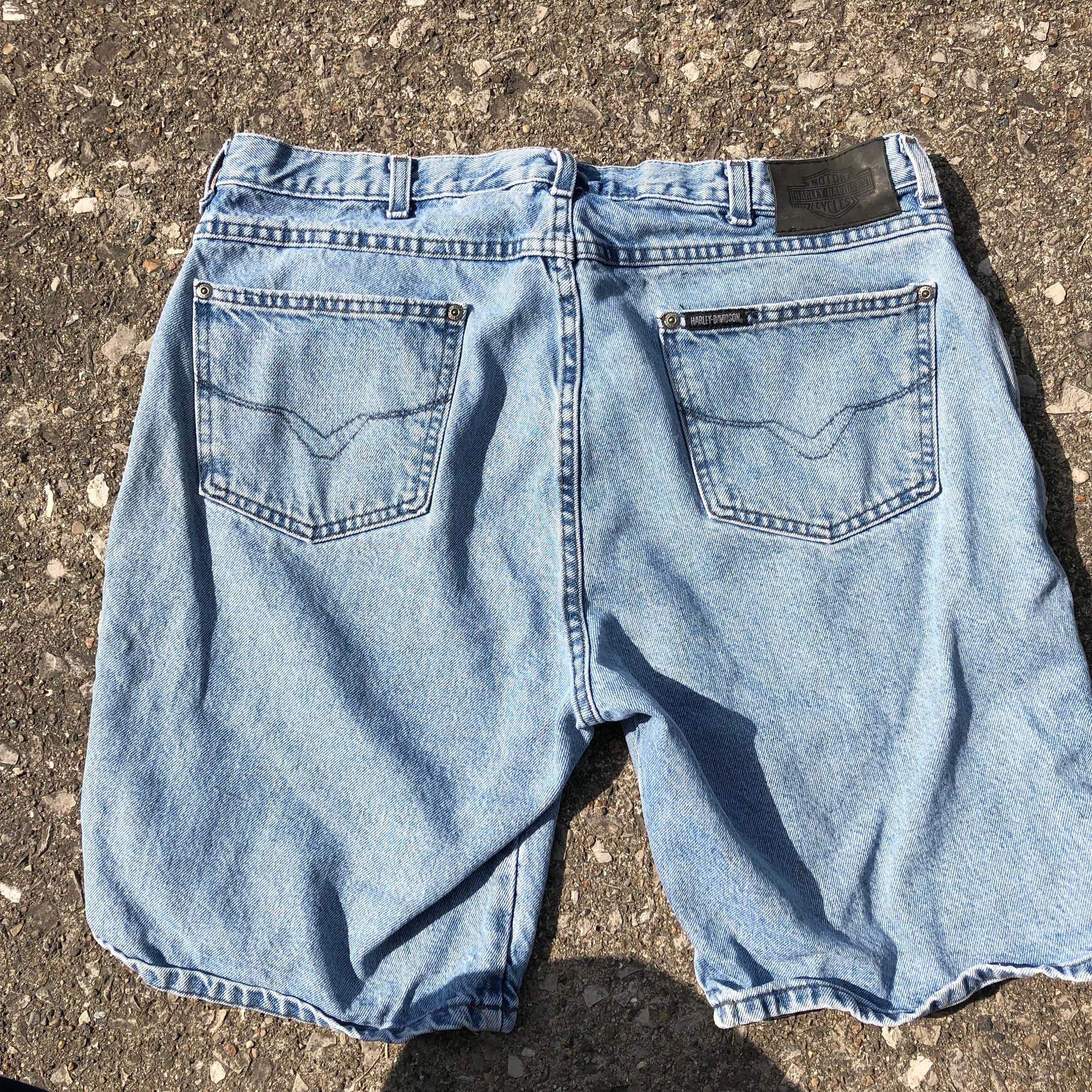 Y2K Vintage Harley Davidson Mens Jorts Jean Shorts in Waist 38 Etsy Canada