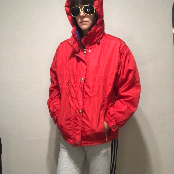 1980s/90s Fila ski jacket in bright red and purpl… - image 4