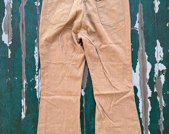 Vintage 1970s Big Yank moleskin flare leg pants/jeans