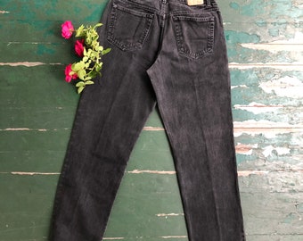 1990s London jeans perfectly faded black jeans, free shipping