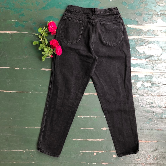 Vintage 1980s Chic Black Denim Jeans Free Shipping Etsy