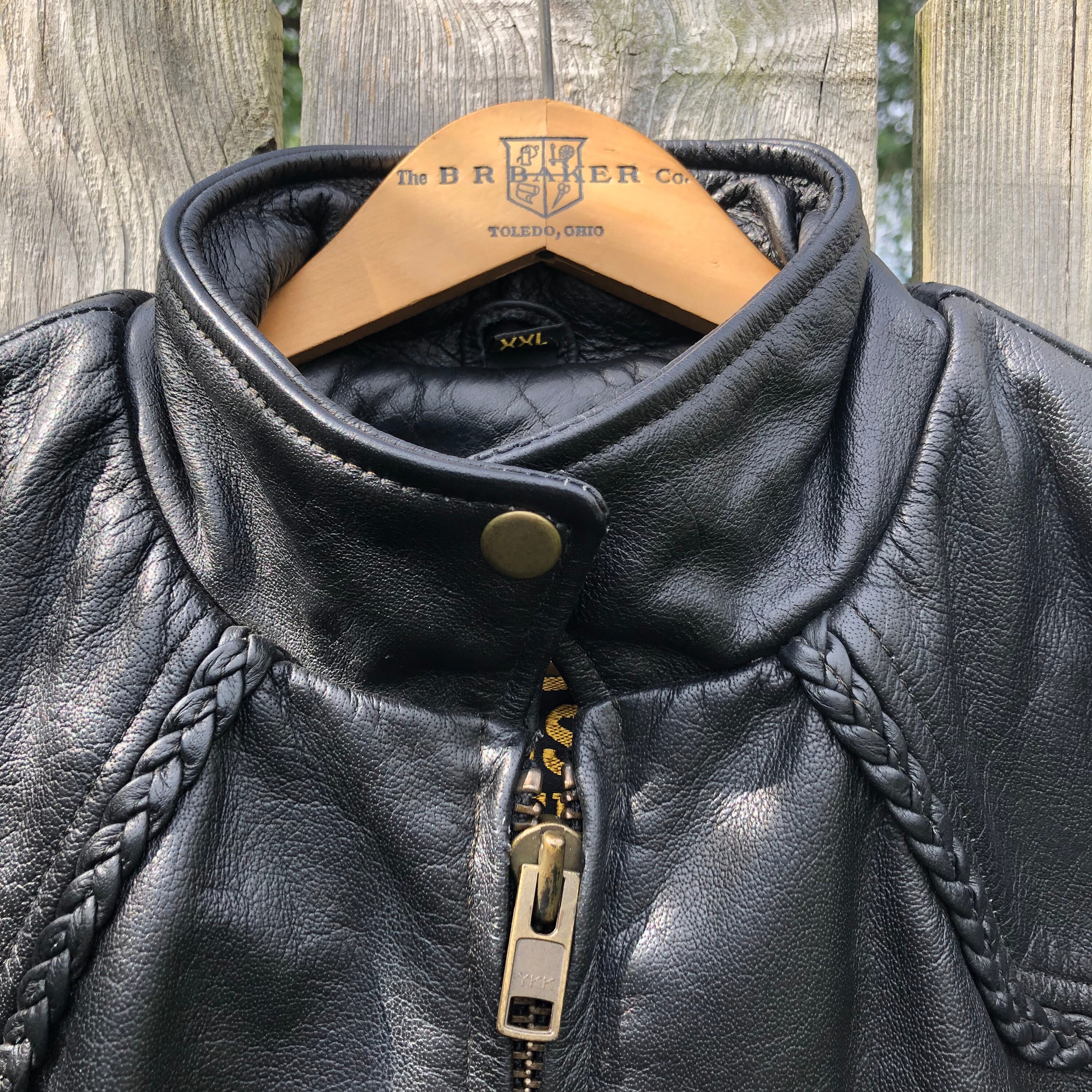 Vintage Hudson Leather Motorcycle Black Leather Jacket