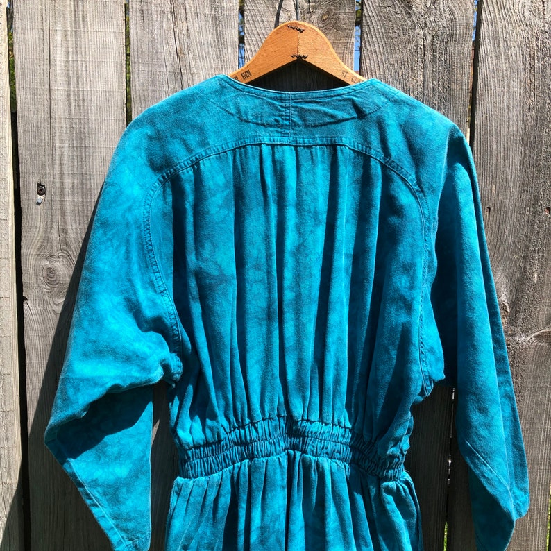 Vintage Tie Dyed Embellished Denim Boiler Suit, Made in USA image 2