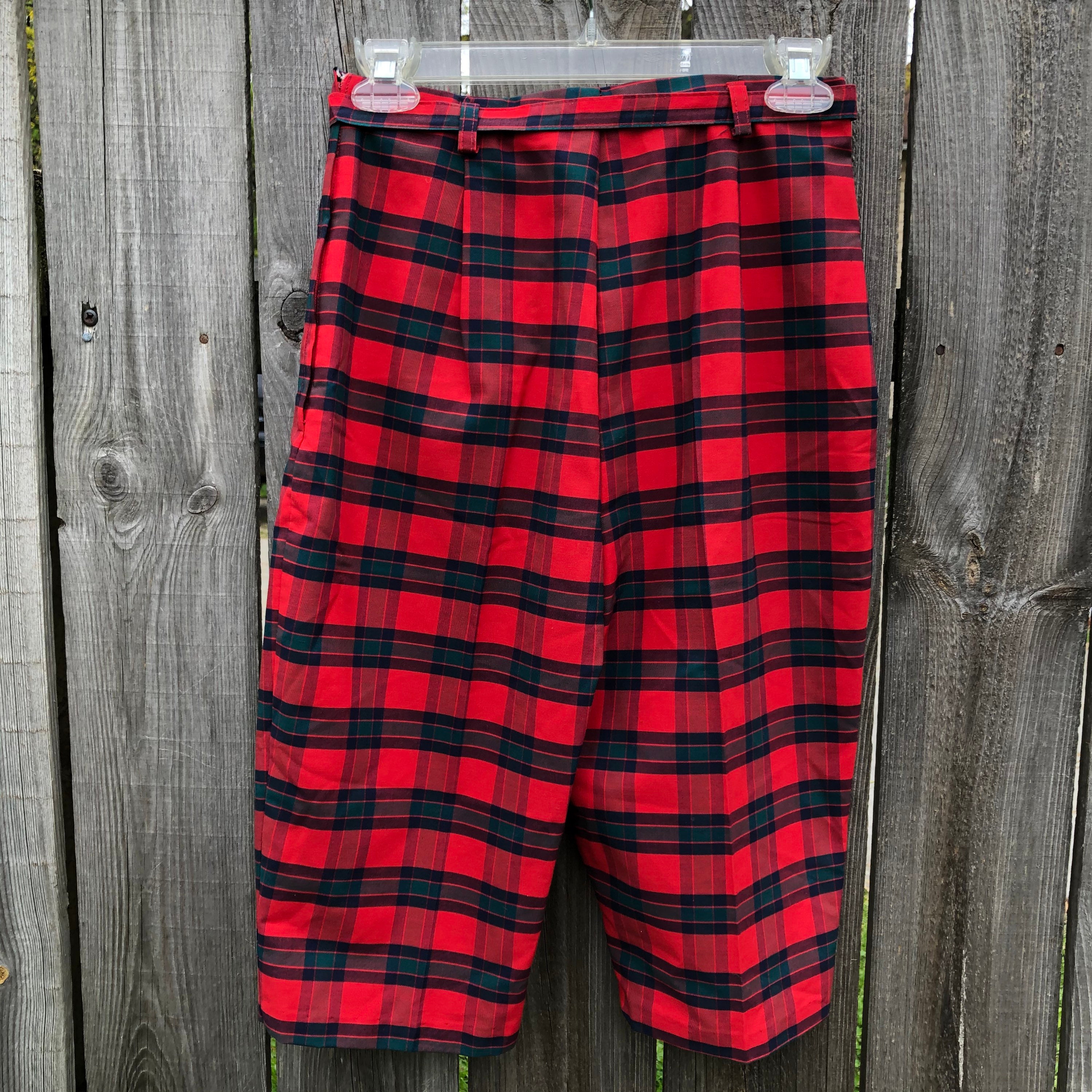 Vintage Plaid Side Zip Belted Bermuda Shorts Mint Condition - Etsy