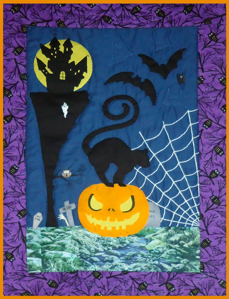 2013 Halloween Quilt / Wall Hanging Pattern - 2 Days Project - Etsy