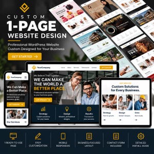 Custom WordPress Website Design | Choose From 10 Designs | Small Business Website Development & Installation