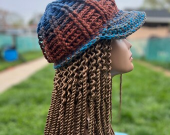 Dread Tam/Slouchy Beanie Women/Unisex Dreadlocks Hat women/Hippie Dread Tam Hat/Newsboy Hat Newsboy Tam