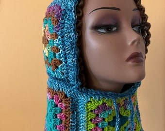 Colorful Crochet Balaclava, Crochet winter Balaclava, Ski Mask, Granny Square Balaclava, Unisex Balaclava, Balaclava Gift