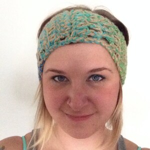 Double Strand Color Fading Dreadlock Hippie Bohemian Crocheted Headband or Dread Headband Earwarmer