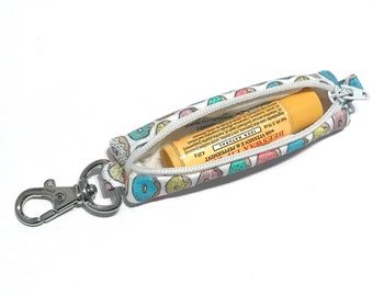 Doughnuts - Clip-on Zippered Lip Balm Holder Keychain