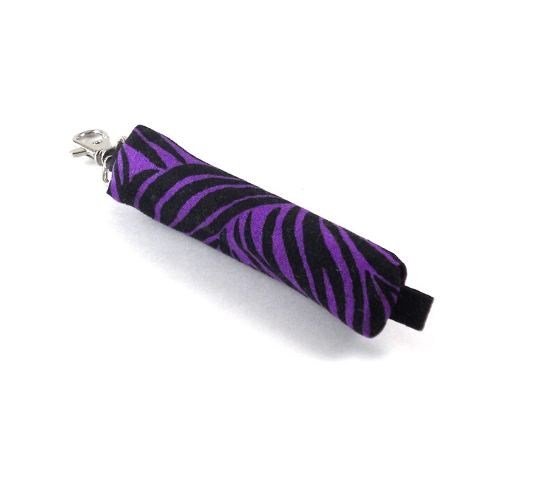 Headphones Purple Zebra Flashdrive Holder Lip balm
