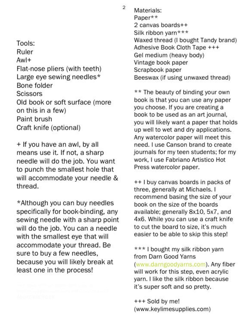 Diy Art Journal Book Binding Printable PDF Tutorial Digital | Etsy