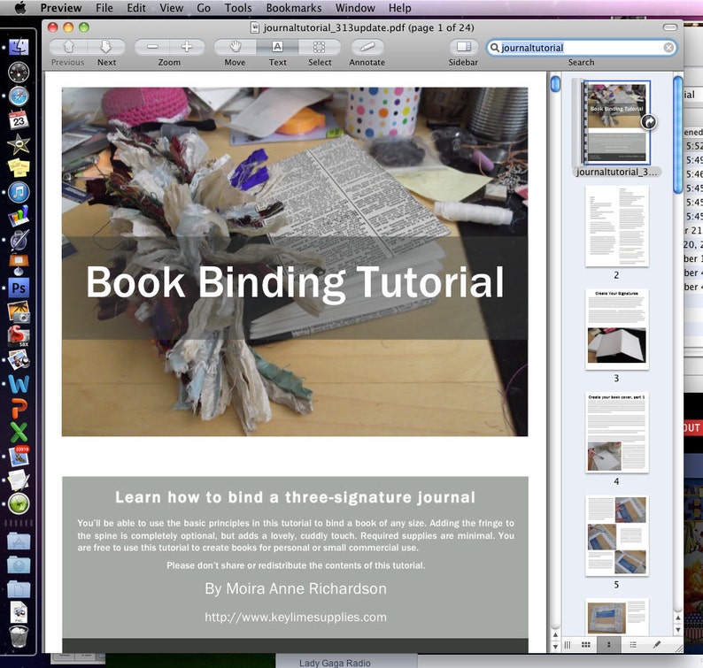 Diy Art Journal Book Binding Printable PDF Tutorial Digital Download Bookbinding image 1
