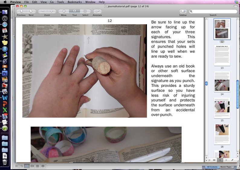 Diy Art Journal Book Binding Printable PDF Tutorial Digital Download Bookbinding image 3