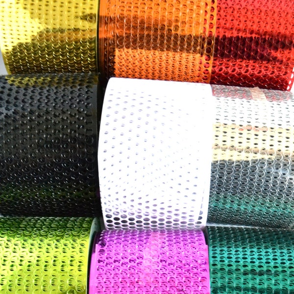 8 Yards Sampler Punchinella Sequin Waste Trim for Mixed Media Artists