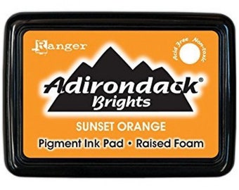 Sunset Orange - DISCONTINUED Ranger Adirondack Brights - Water-Based Pigment Ink Pad - Last Chance Craft Item
