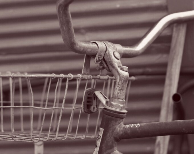 old bike with basket