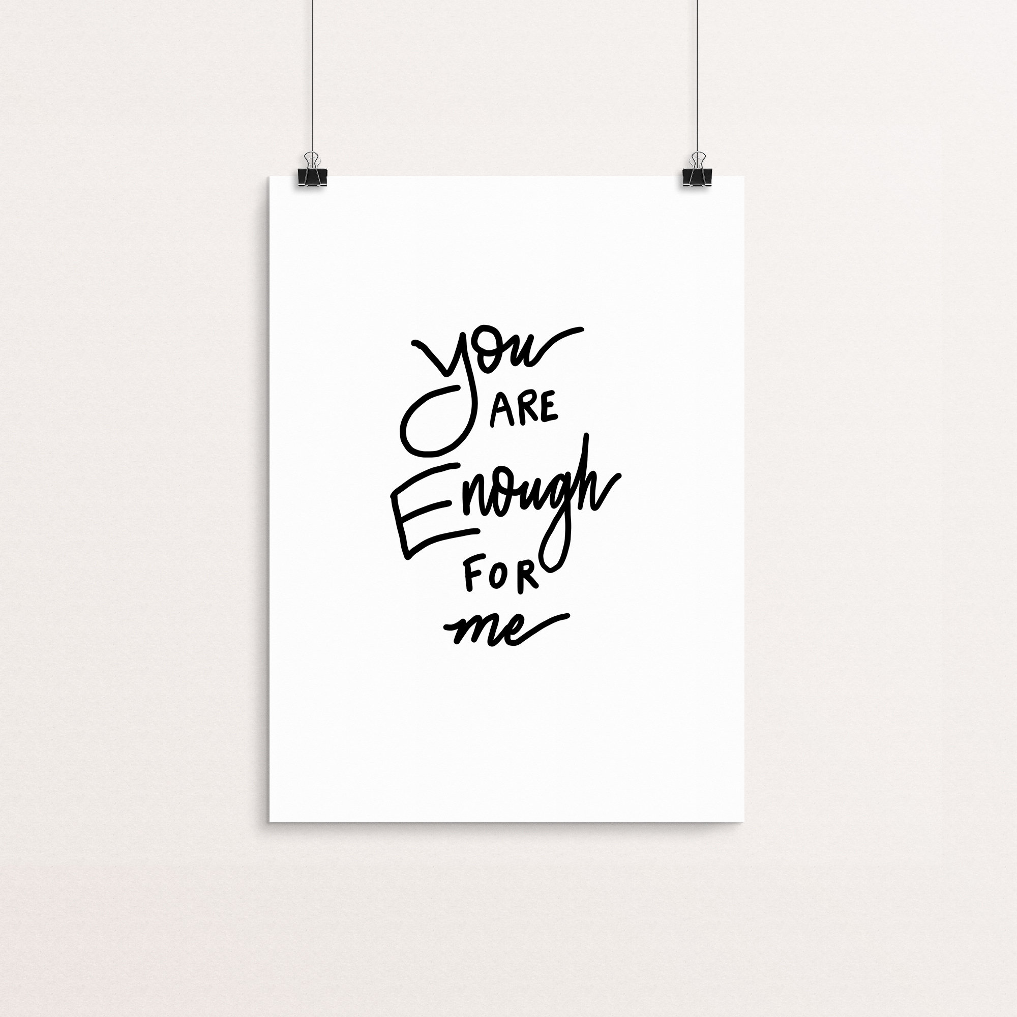 You Are Enough For Me // INSTANT DIGITAL DOWNLOAD // Etsy