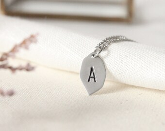 Monogram necklace for women, Initial necklace silver, Initial necklace for mom, Monogram necklace for girls, Initial necklace