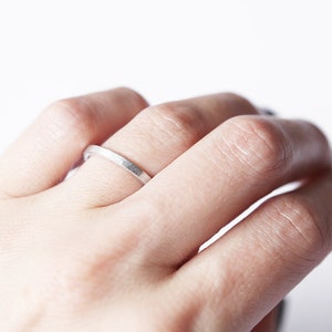 Handmade Thin Aluminum Band Ring: Stackable Minimalist Jewelry