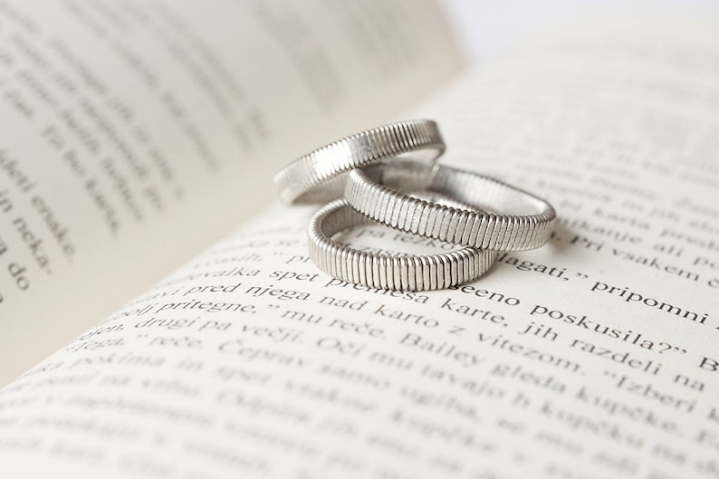Bass string ring Guitar ring String ring Band ring Recycled jewelry Minimalist ring Music ring Wedding ring Bass player Wedding band