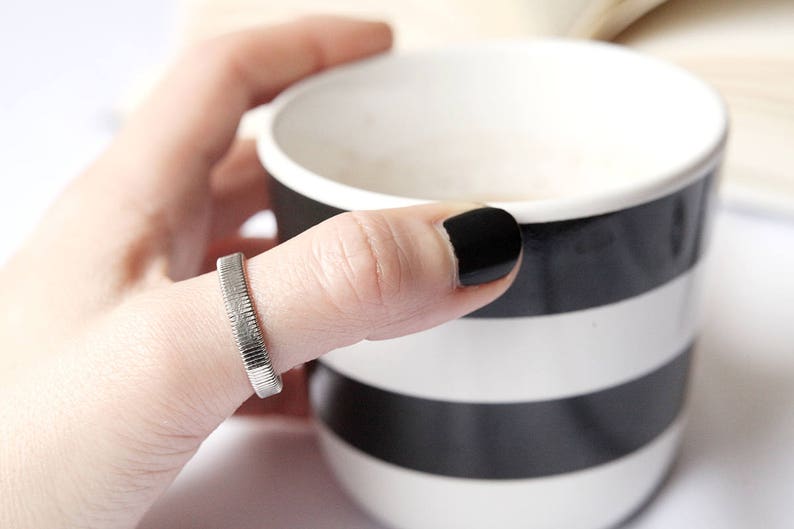 Bass string ring Guitar ring String ring Band ring Recycled jewelry Minimalist ring Music ring Wedding ring Bass player Wedding band