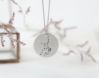 Zodiac constellation necklace, Personalized astrology necklace, Horoscope Star sign necklace