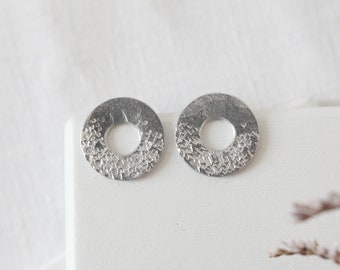 Statement earrings, Circle earrings silver, Stud earrings for women, Non tarnish, Everyday earrings, Minimalist earrings, Round earrings