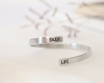 Bracelet for women silver, Personalized bangle bracelet for women, Custom made bracelet, Minimalist jewelry, Thin bracelet