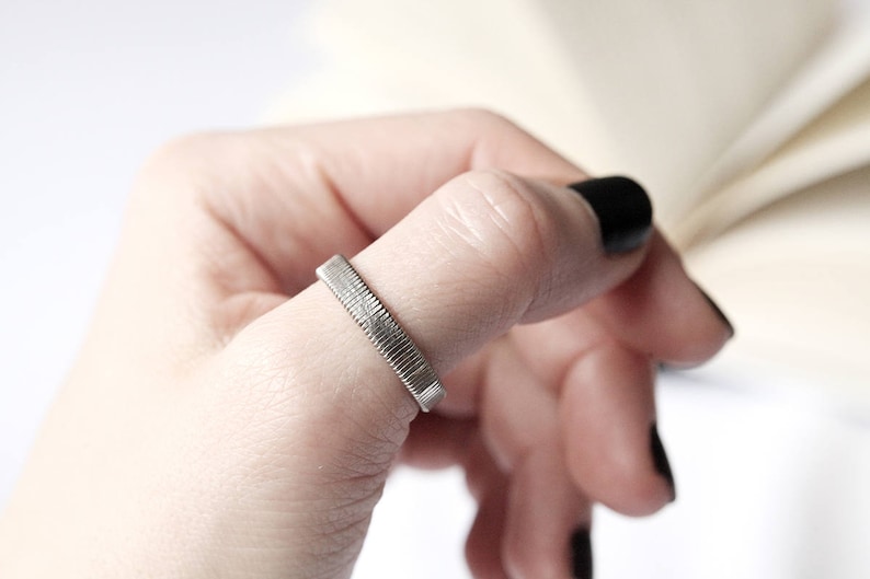 Bass string ring Guitar ring String ring Band ring Recycled jewelry Minimalist ring Music ring Wedding ring Bass player Wedding band