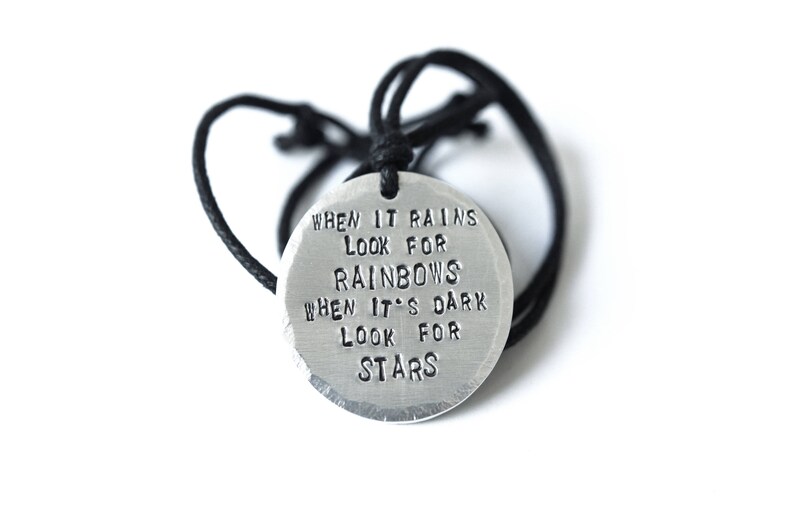 Quote necklace Custom quote Engraved necklace Pendant Etsy