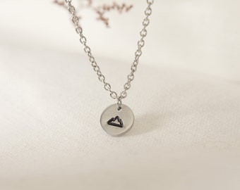 Collar de montaña delicado: regalo de joyería de senderismo de aluminio y acero inoxidable