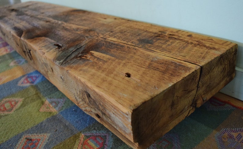 Reclaimed Barn Wood Shelf 45 X 10 X 3 Etsy