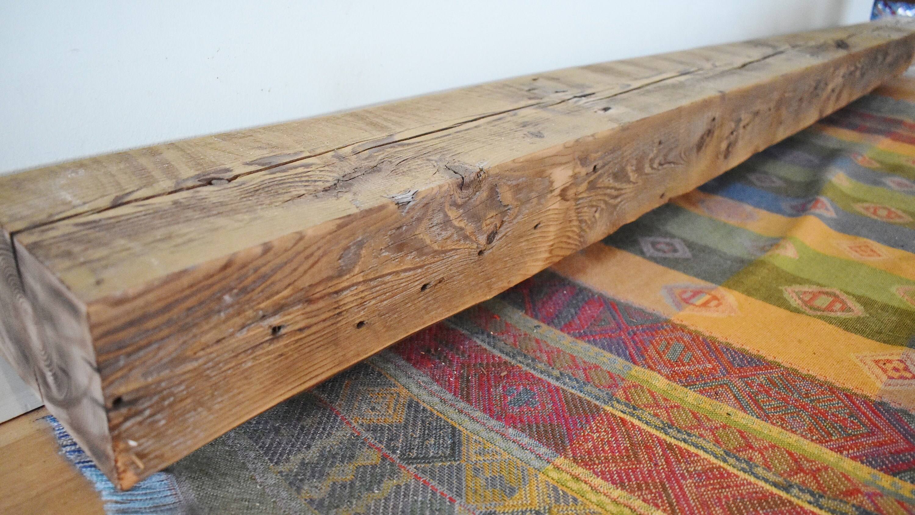 Reclaimed Wood Fireplace Mantel 97 X 6 X 4 Etsy