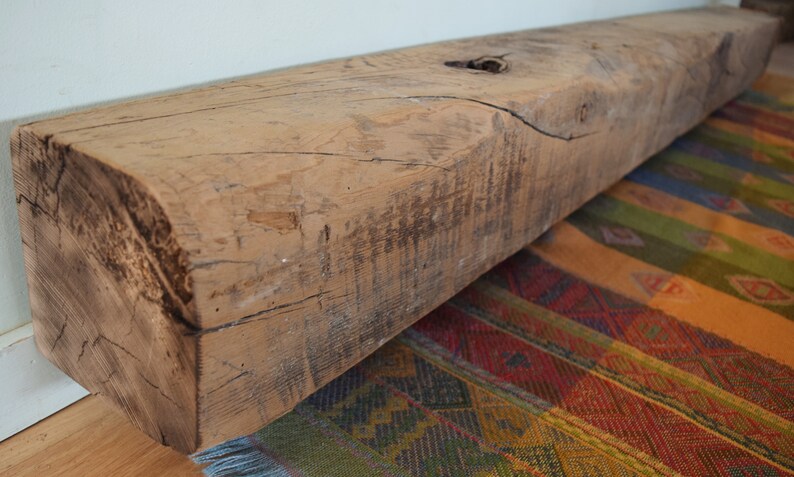 Reclaimed Wood Fireplace Mantel 69 X 6 X 6 Etsy
