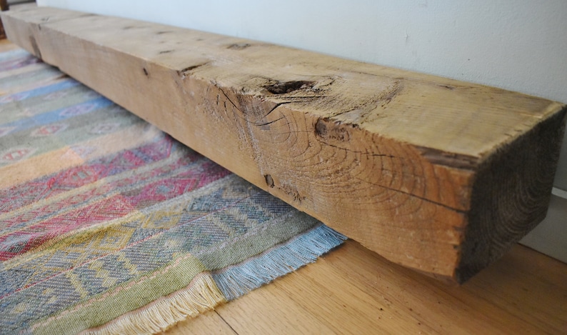 Reclaimed Barn Wood Shelf 74 X 6 X 4 Etsy