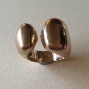 Open silver ring women, sterling silver ring 3D, asymmetric ring, silver ring statement, silver unique ring, 925 sterling silver wide ring
