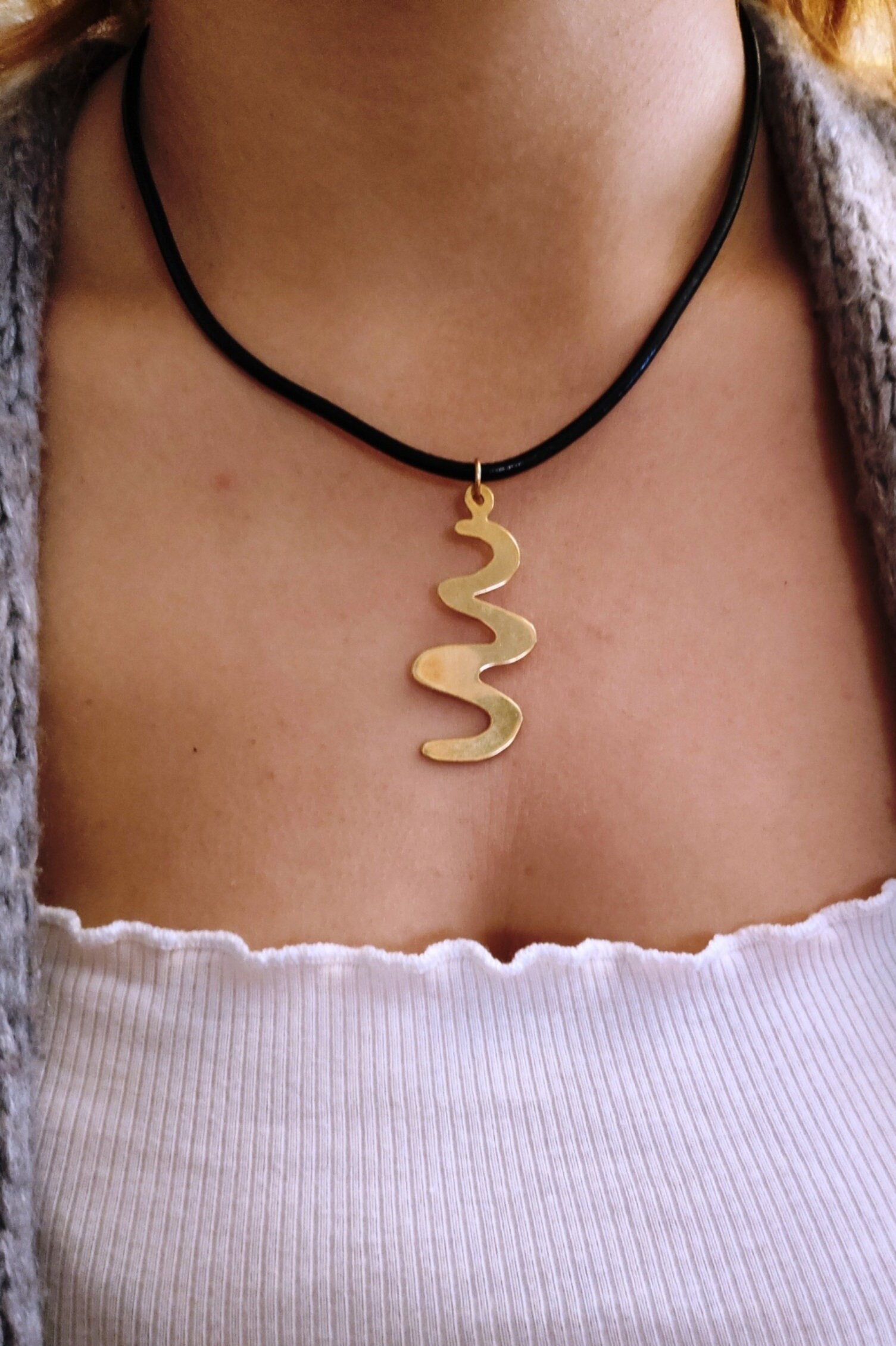 Gold spiral necklace spiral necklace spiral gold pendant Etsy