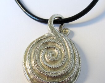 Silver pendant 3D silver necklace 3D, silver necklace pendant spiral, silver pendant statement spiral necklace silver, spiral pendant silver